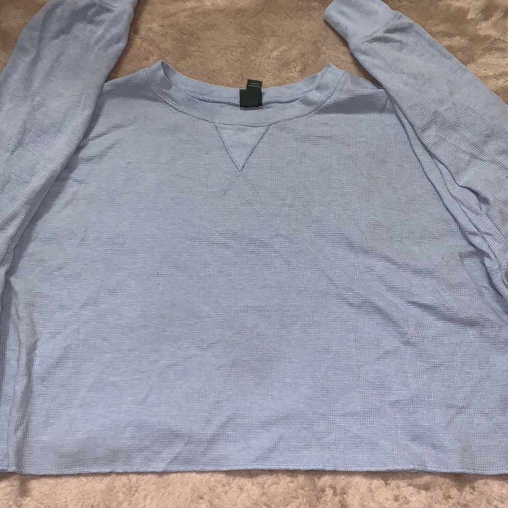 Baby Blue long sleeve crop top